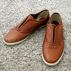 FRYE leather slip on sneakers